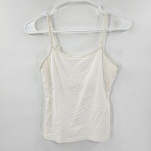 American Eagle tank top small white cream built in bra